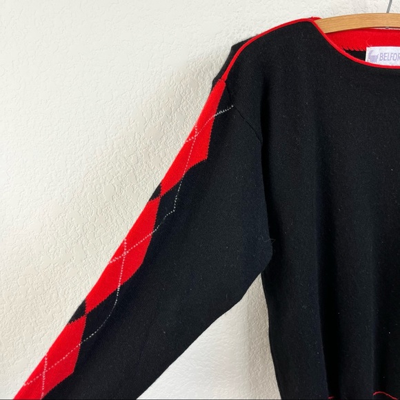 Belford Cashmere Argyle Boat Neck Sweater - Picture 3 of 4